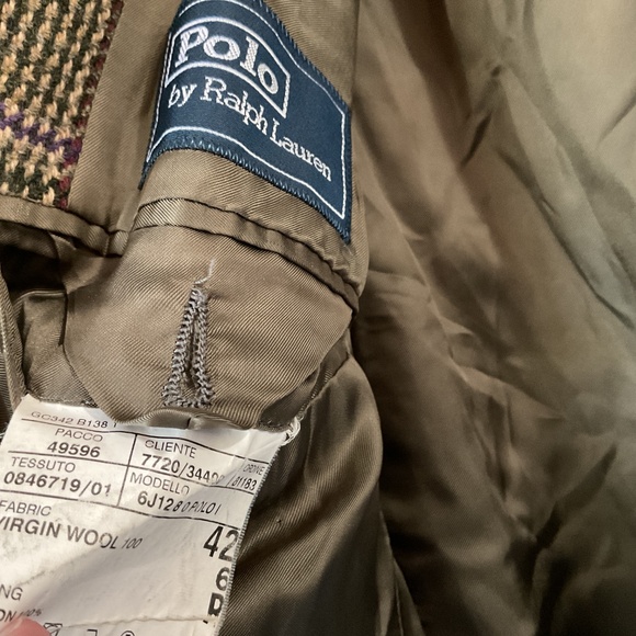 Rare,Vintage,Polo by Ralph Lauren,Made in Italy,Wool,Houndstooth Blazer,42R - Picture 7 of 8